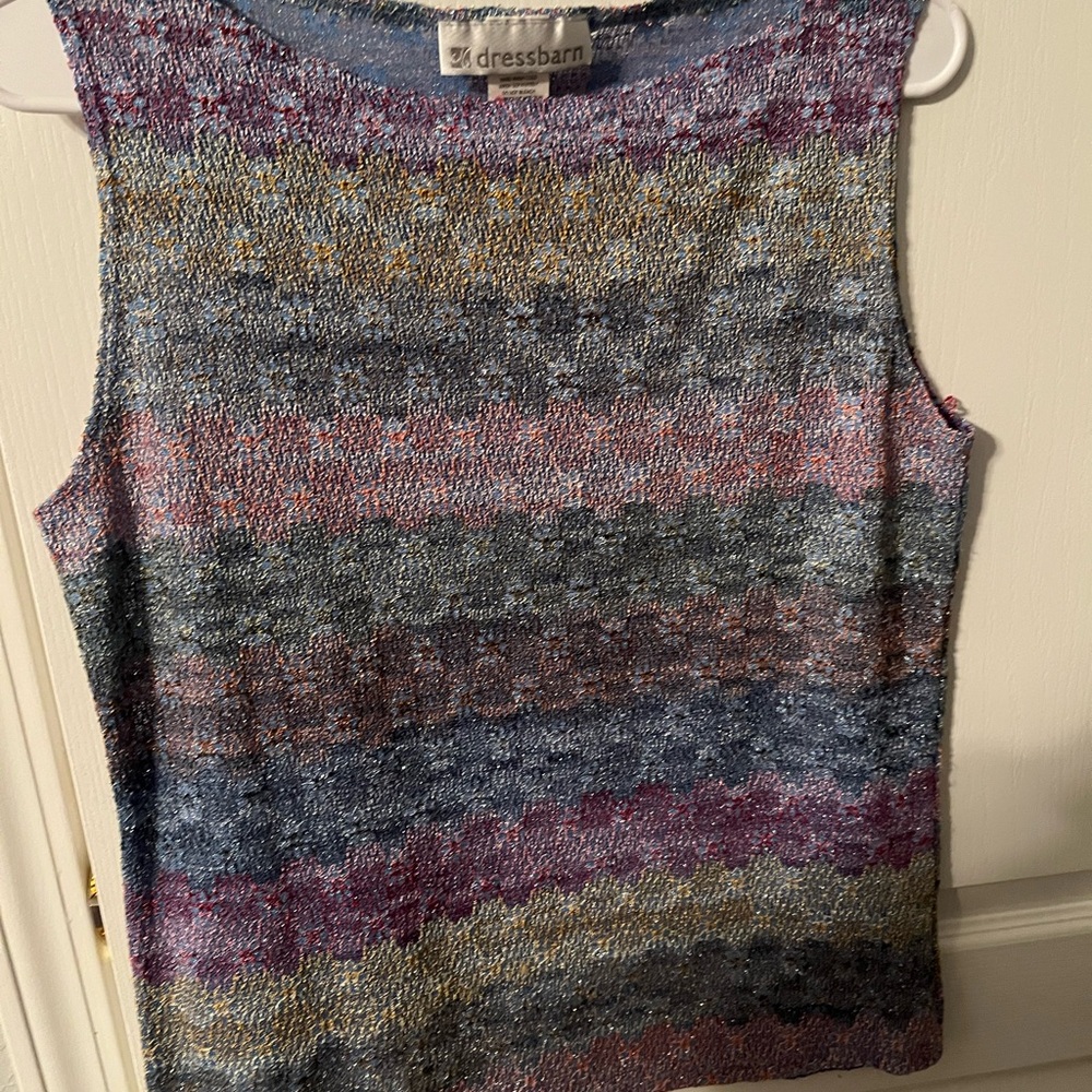 Dressbarn Multicolor Sleeveless Knit Top